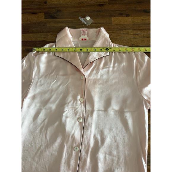 Red Envelope 100% Silk Sleep Shirt Soft Pink SMALL Luxury Pjs Loungewear READ - Picture 4 of 16